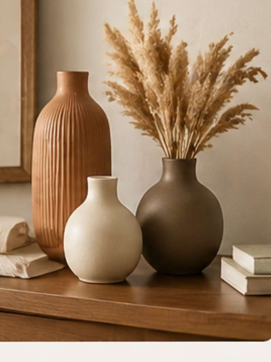 Styled shelf with cozy home accents