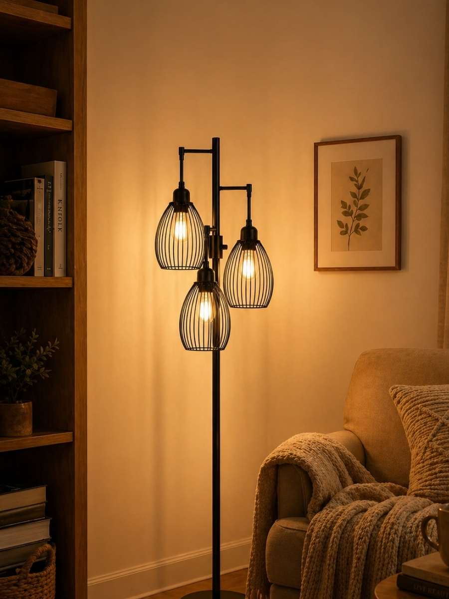 Dimmable floor lamp for dark corners