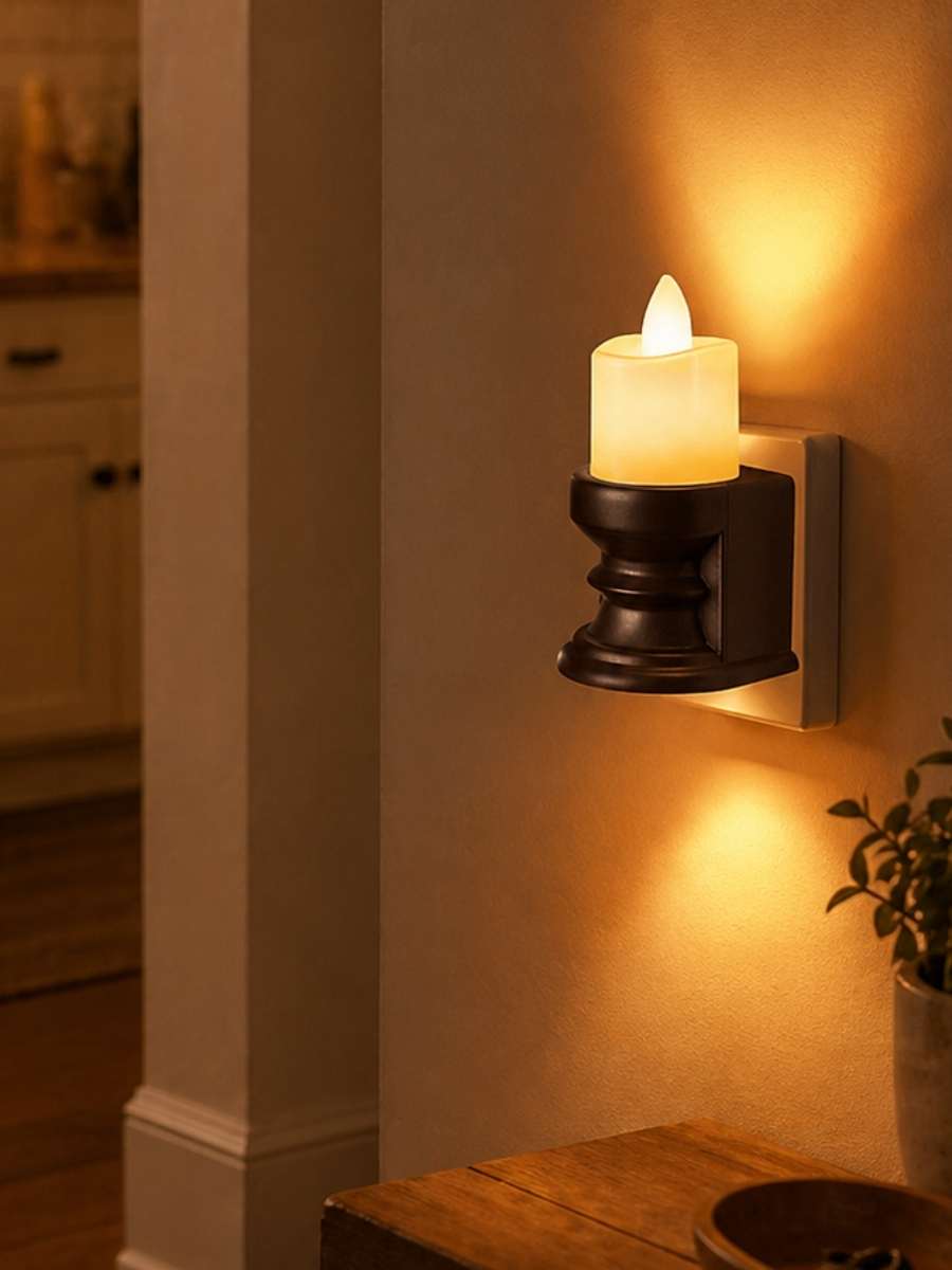 Flameless candle lamp for soft ambient glow